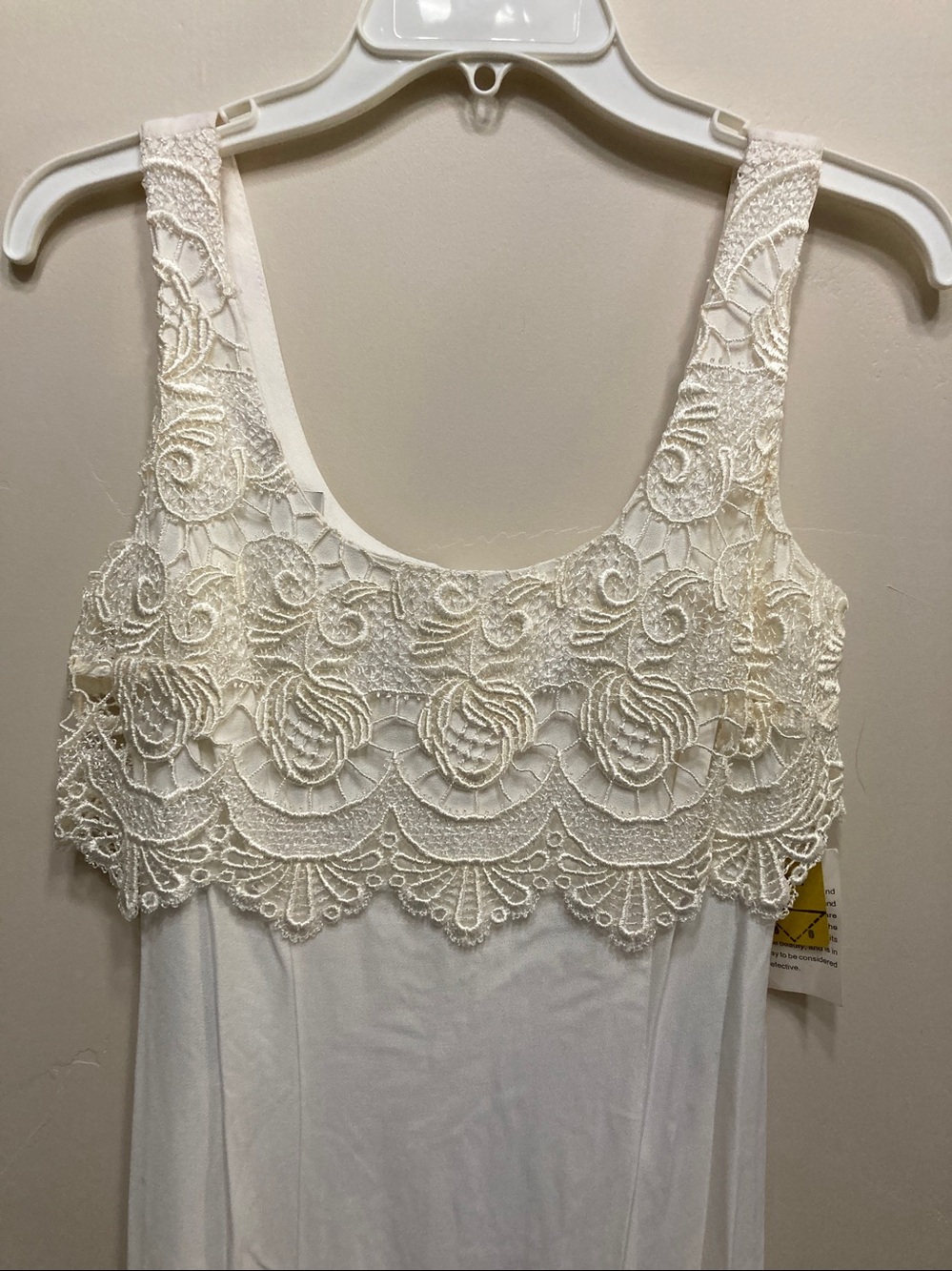 White Lace-Trim Wedding Slip Dress